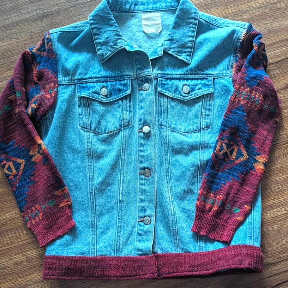 Women's Aztec Jean Jacket Harper SZ S